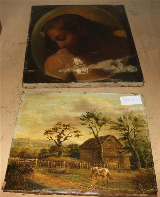 2 oil paintings